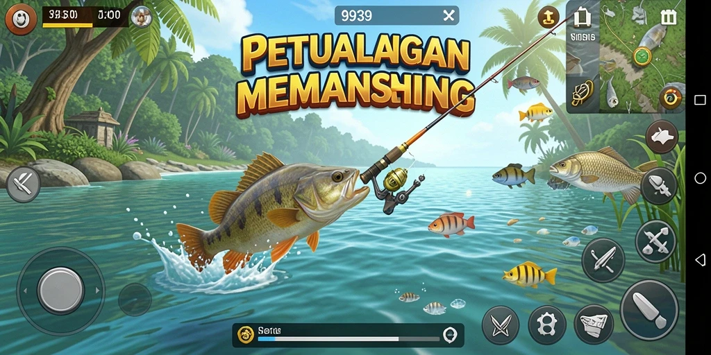 Pengalaman memancing seru di laut dengan ikan yang beragam.
