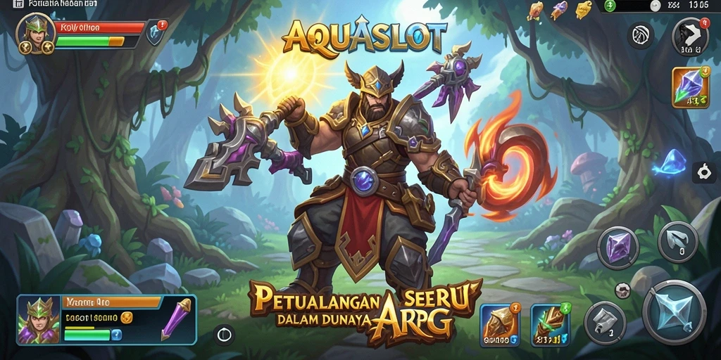 Tampilan gameplay menarik saat menjelajahi dunia AQUASLOT.