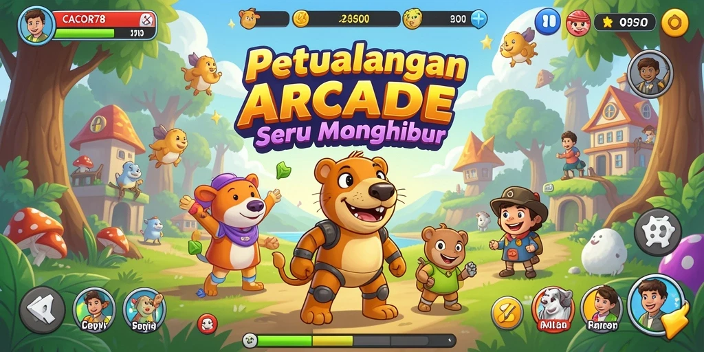 Screenshot gameplay CACOR78 menampilkan aksi seru dan penuh warna.