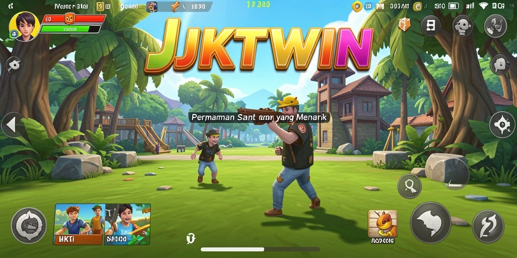 Tangkapan layar JKTWIN menunjukkan gameplay santai yang mengasyikkan.