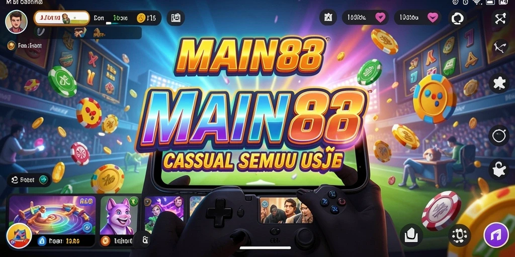 Tampilan gameplay utama MAIN88 yang penuh warna dan interaktif.