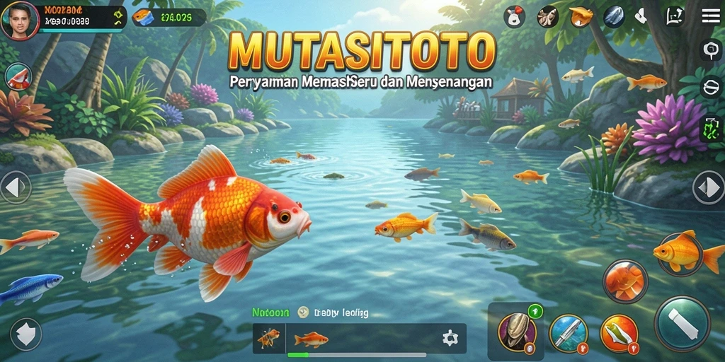 Screenshot gameplay menunjukkan keseruan memancing di MUTASITOTO.