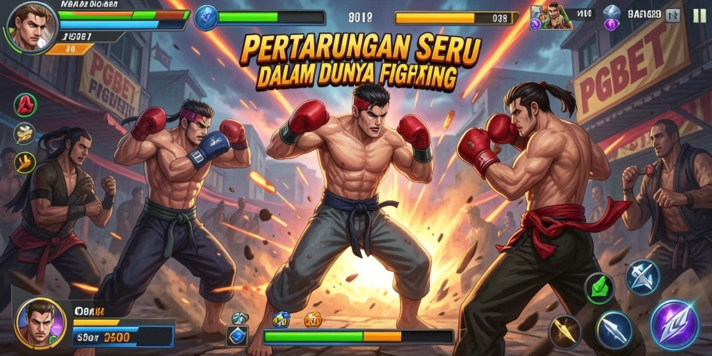 Tangkapan layar PGBET menampilkan aksi pertarungan seru antara karakter yang berbeda.