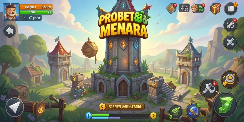 Tangkapan layar PROBET88 menampilkan aksi seru dalam permainan Tower Defense.