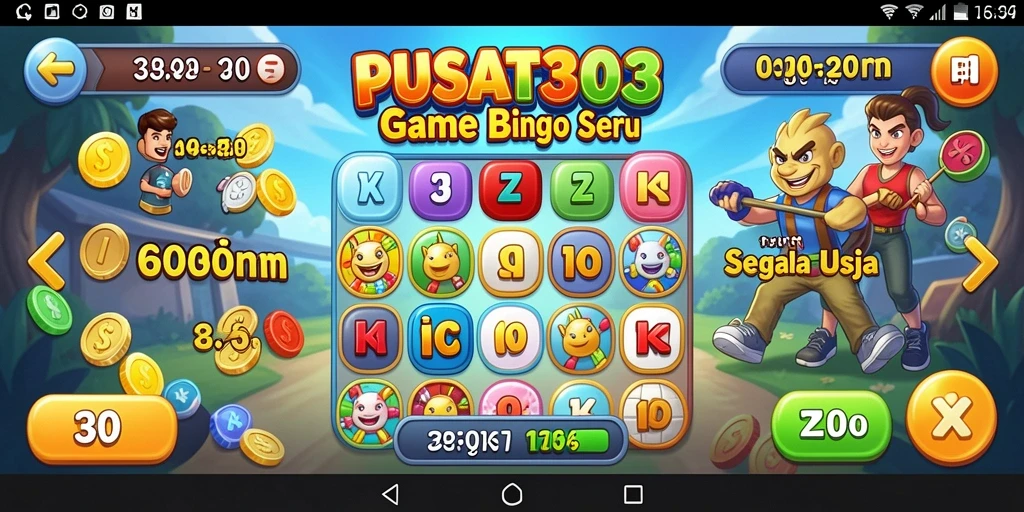 Screenshot gameplay PUSAT303 menampilkan keseruan bermain Bingo.