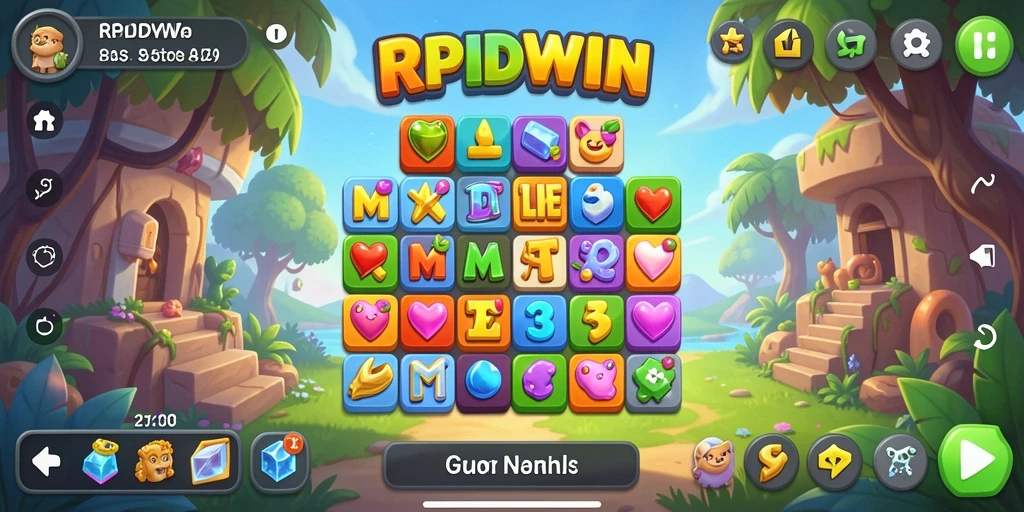 Tampilan screenshot RPIDWIN dengan gameplay seru Match-3.