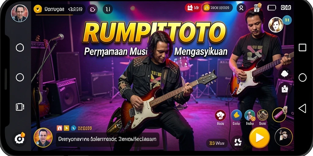 Tampilan gameplay RUMPITOTO yang menggugah semangat bermain musik.