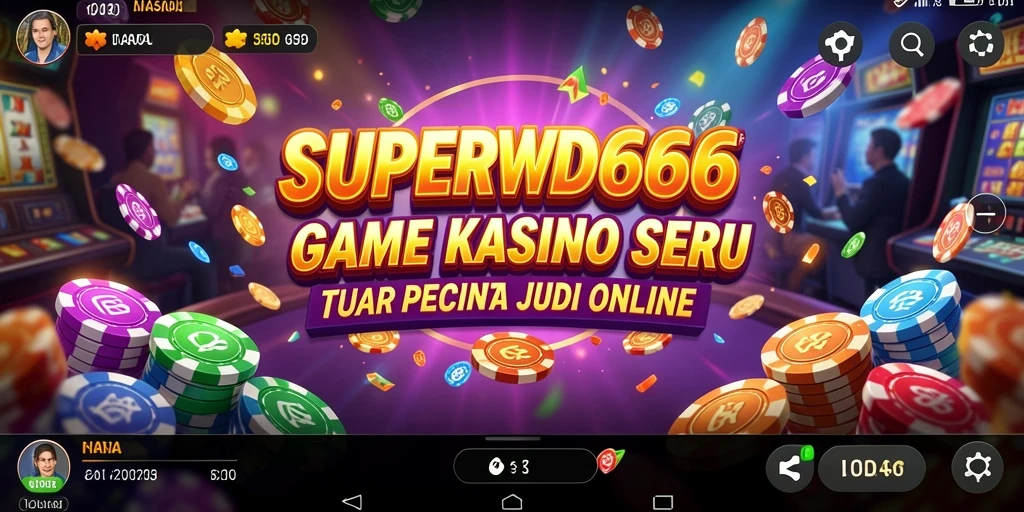 Tampilan utama gameplay SUPERWD666 yang menawan dengan suasana Kasino.