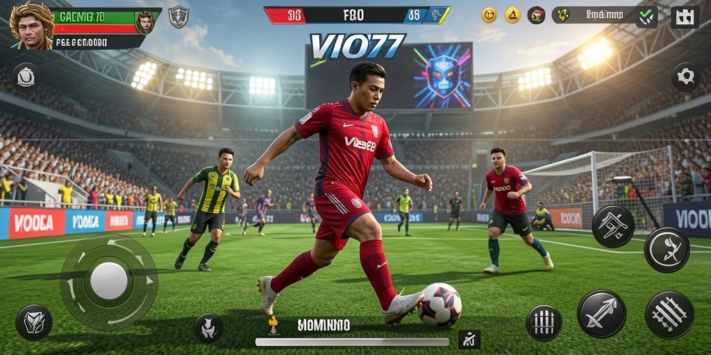 Screenshot gameplay VIO77 yang menampilkan pertandingan olahraga seru.